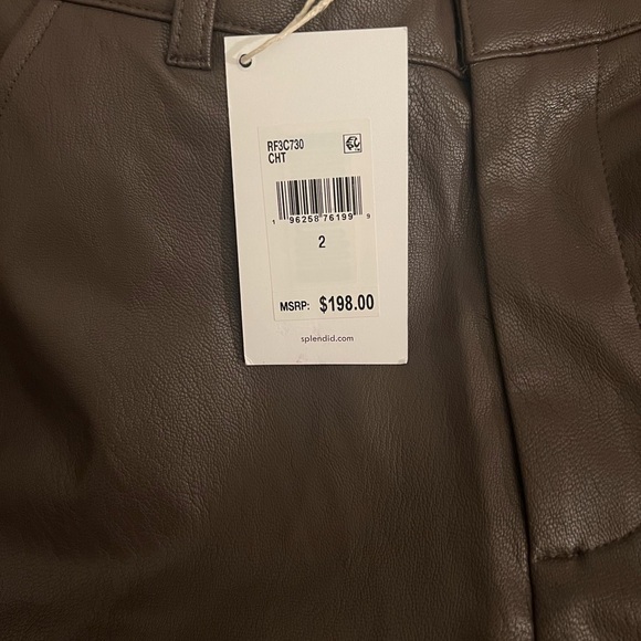 Splendid Vegan Leather Ankle
Trouser sz 2, Brown color, NWT - Picture 11 of 14